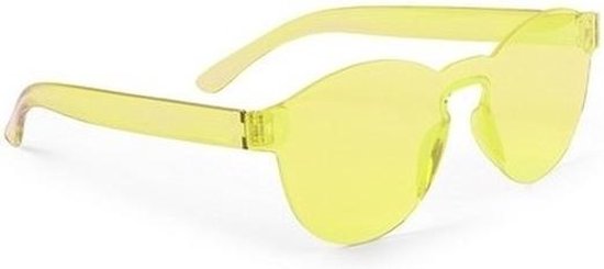 driehoek teller Aan het water Gele verkleed zonnebril voor volwassenen - Feest/party bril geel | bol.com