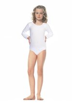 Dans & Entertainment Kostuum | Meisjes Bodysuit Wit Kostuum | 7 - 10 jaar | Carnaval kostuum | Verkleedkleding