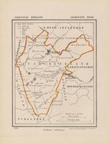 Historische kaart, plattegrond van gemeente Nisse in Zeeland uit 1867 door Kuyper van Kaartcadeau.com