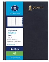 Ryam Quintet 7 Agenda 2020 - Zwart - 23x30 cm - Dag per 2 pagina's