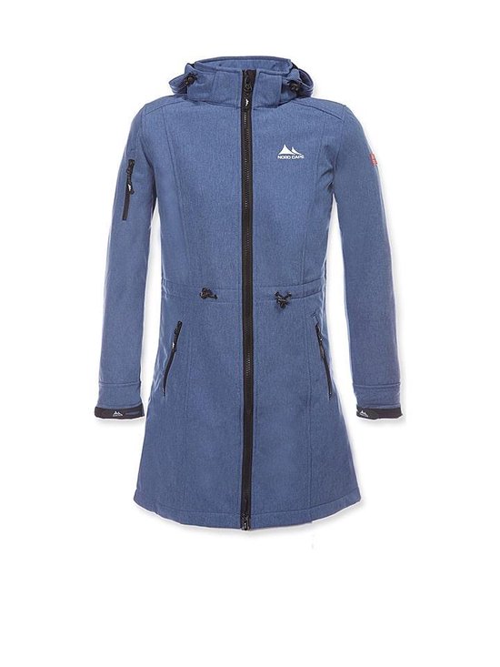 | Nord Berg Gisella softshell jack lang dames blauw | Nord Berg Gisella softshell jack lang dames blauw