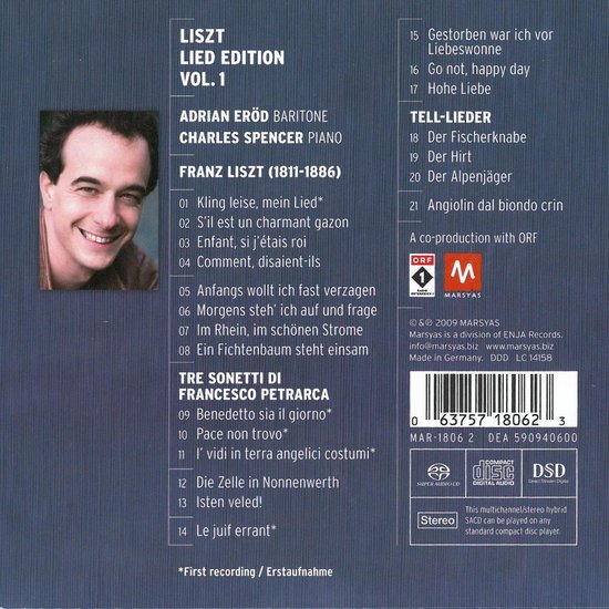 The Complete Songs, Volume 1 (CD) - Erod, Adrian/Spencer, Charles