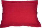 Lex & Max Raw Uni Housse Lâche pour Coussin Rectangle 100x70cm Rouge