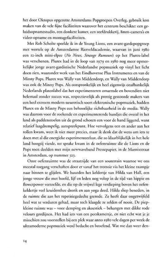 Pagina met tekst over muziek, cultuur en de Nederlandse popmuziek.