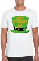 Happy St. Patricksday t-shirt wit heren M