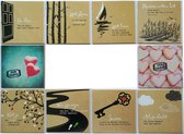 Wenskaarten - Mooie teksten - Van Harte - 10 Stuks - 14 x 14 cm.