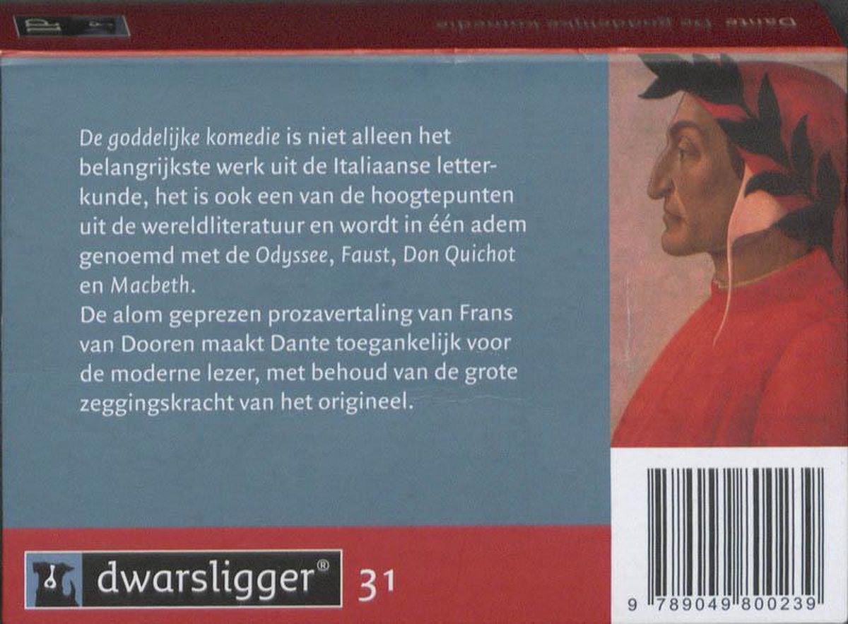 De Goddelijke Komedie Dwarsligger, Dante | 9789049800239 | Boeken | bol