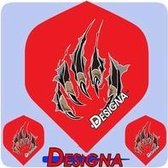 Designa Flights DSX Collection Claw Red  Set Ã  3 stuks