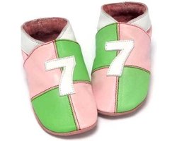 Baby Dutch rugby slofjes voor baby's - roze/groen
