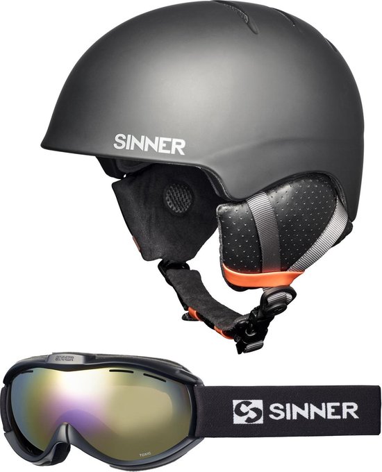 Sinner Combi-Pack (Lost Trail Skihelm + Toxic Skibril - Maat S - Zwart |  bol.com