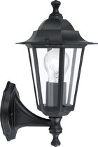 Bol.com EGLO Laterna 4 Wandlamp - Voor buiten - 1 Lichts - Zwart - Helder aanbieding