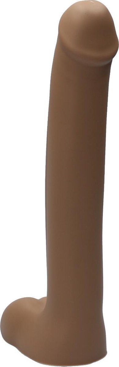 Goedkoopste Ylva & Dite - Hyperion - XXL Siliconen dildo met balzak - Made in Holland - beige Espresso