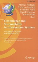 Governance and Sustainability in Information Systems. Managing the Transfer and Diffusion of IT