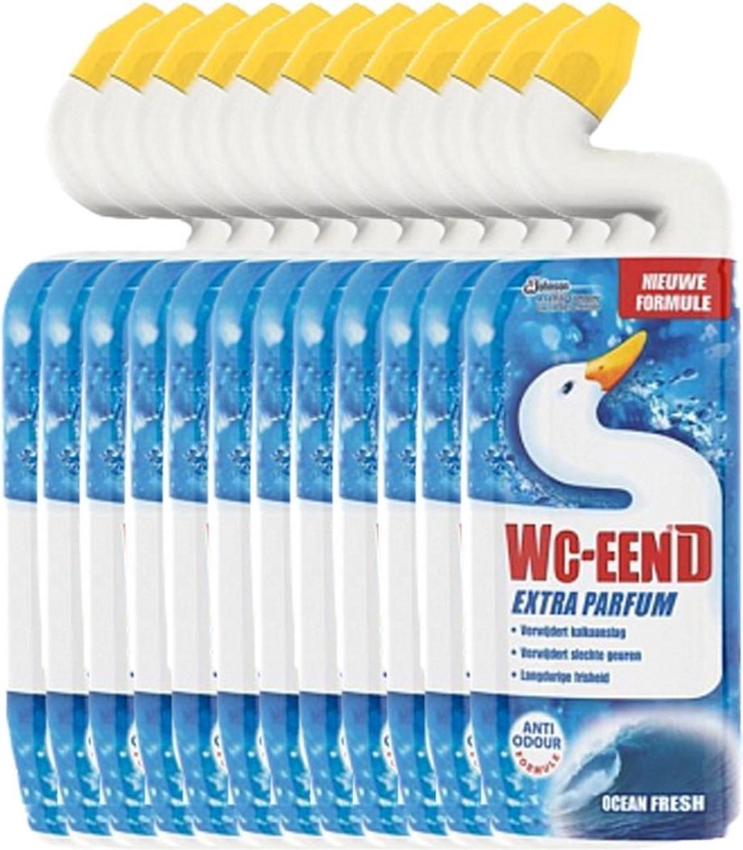 Wc Eend Extra Parfum Ocean Fresh - 12 x 750 ml - Toiletreiniger - Voordeelverpakking