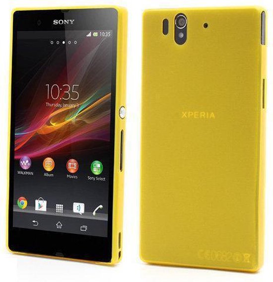 binnen Gemiddeld Kijker Ultra Thin Hard case Sony Xperia Z geel | bol.com