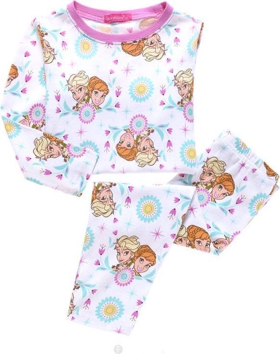 Disney Frozen Meisjes Pyjama - wit / roze - maat 134 | bol.com