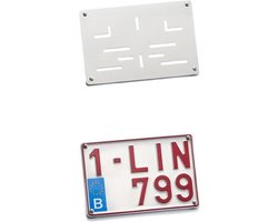 Nummerplaathouder Moto ALU voor nummerplaat 210x140mm BELGIË