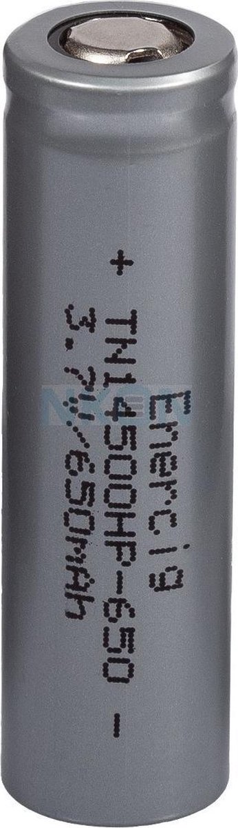 1 Stuk - Oplaadbare batterij Enercig 14500- 13A 650mAh Unprotected - Flat Top