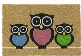 Kokosmat met print / Owls 417 / 40 cm x 60 cm /