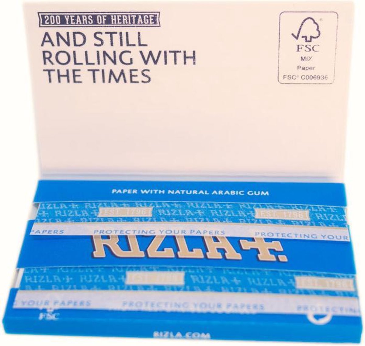 Rizla Bleu – Papier à Rouler Premium, Paquet De 50 Feuilles, 50 Paquets Par Lot