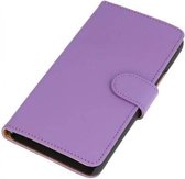 Bookstyle Wallet Case Hoesjes voor Huawei Ascend Y550 Paars