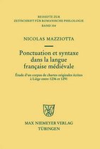 Ponctuation Et Syntaxe Dans La Langue Francaise Medievale