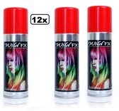 12x Haarspray rood 125 ml