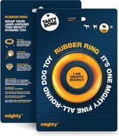 Tasty bone mighty rubber ring - small - oranje
