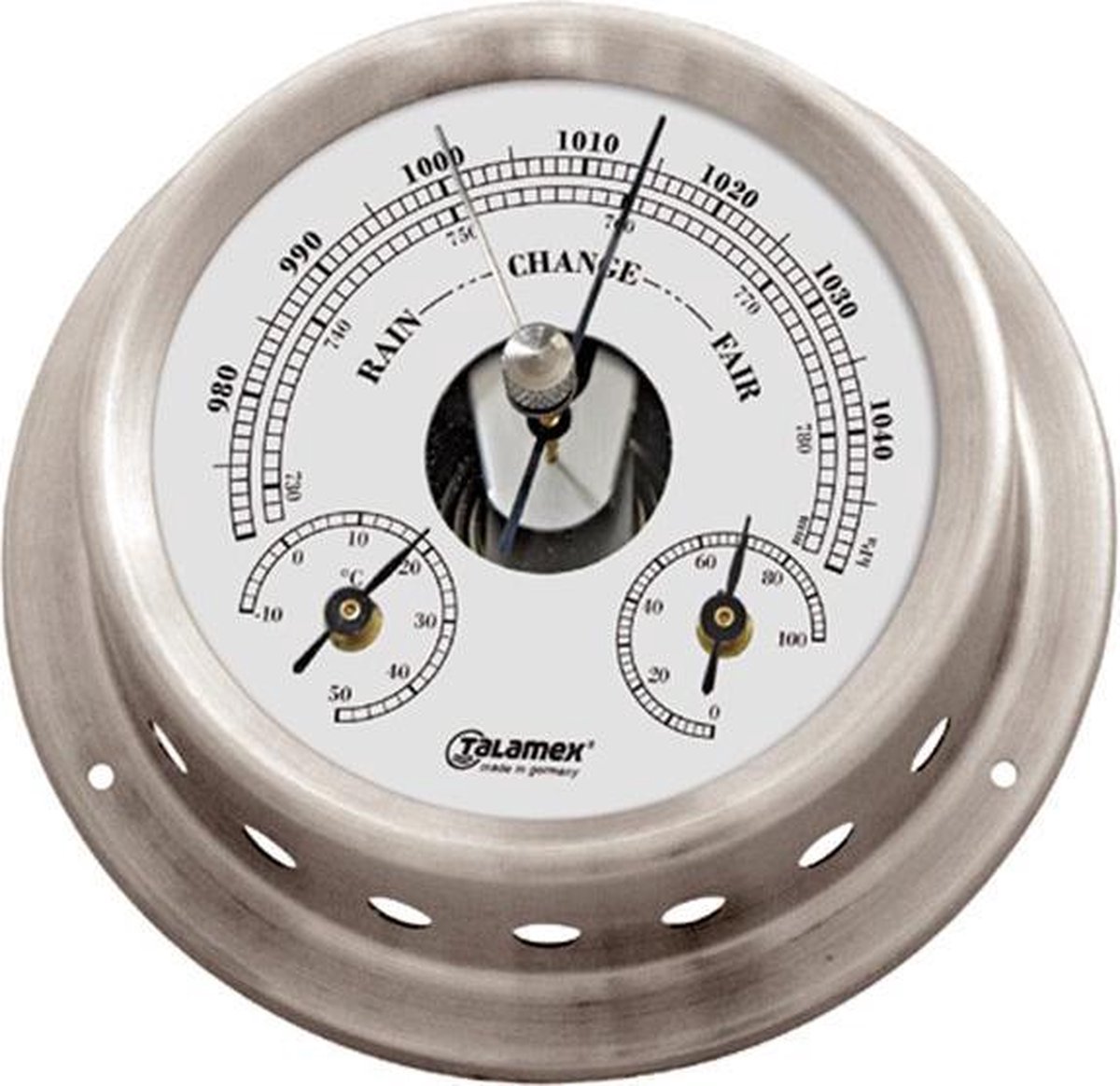 Talamex Barometer / hygrometer / thermometer 125 RVS