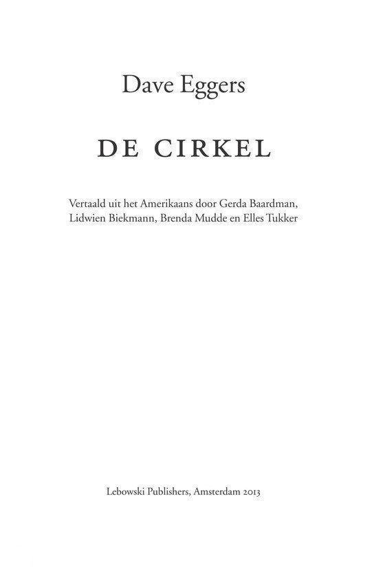 Titelpagina van 'De Cirkel' door Dave Eggers.