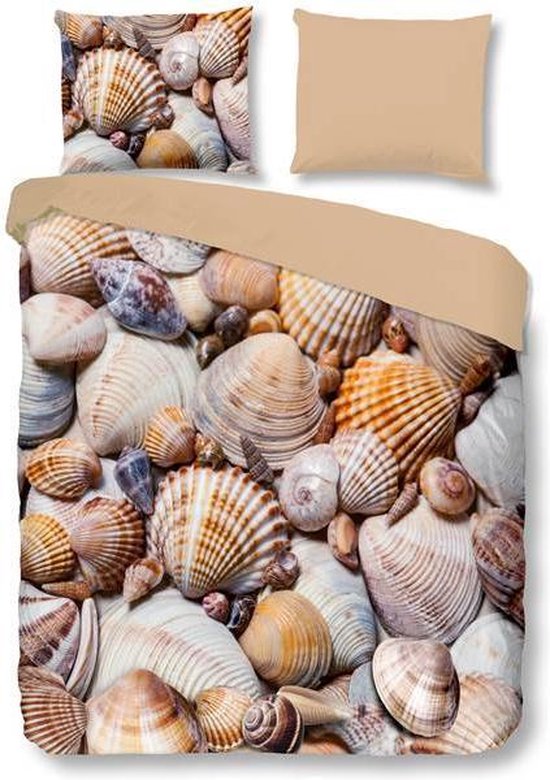 Snoozing Shells - Dekbedovertrek - Eenpersoons - 140x200/220 cm + 1 kussensloop 60x70 cm - Multi kleur