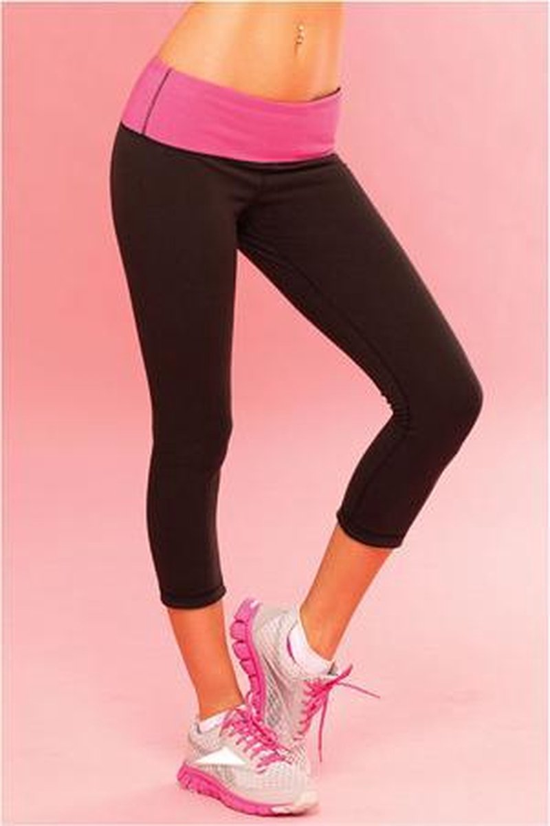 Pink Lipstick Lingerie Zwart met roze yoga broek