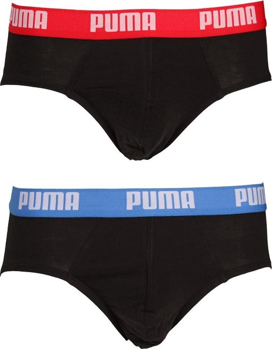 Puma - 2-pack Slips Zwart / Rood / Blauw - S
