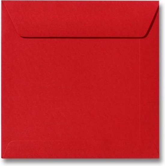 Envelop 22 x 22 Pioenrood, 25 stuks