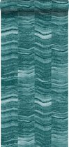 Origin Wallcoverings behangpapier marmer motief petrolblauw - 337249 - 53 cm x 10,05 m
