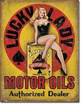 wandbord "Lucky Lady" motor oils