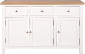 Dressoir 110x33,5x70 cm eikenhout (incl. vloerviltjes)