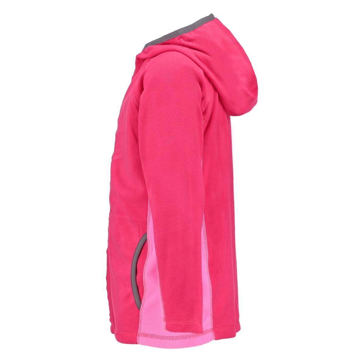 Color Kids pink / roze meisjes fleece vest Ramona met capuchon