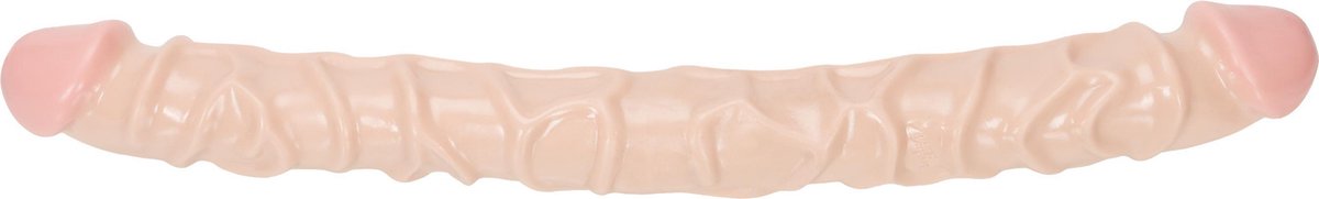 Goedkoopste Doc Johnson - Dubbele Dildo - Blank - Zwaar Geaderd - Ø 40 mm