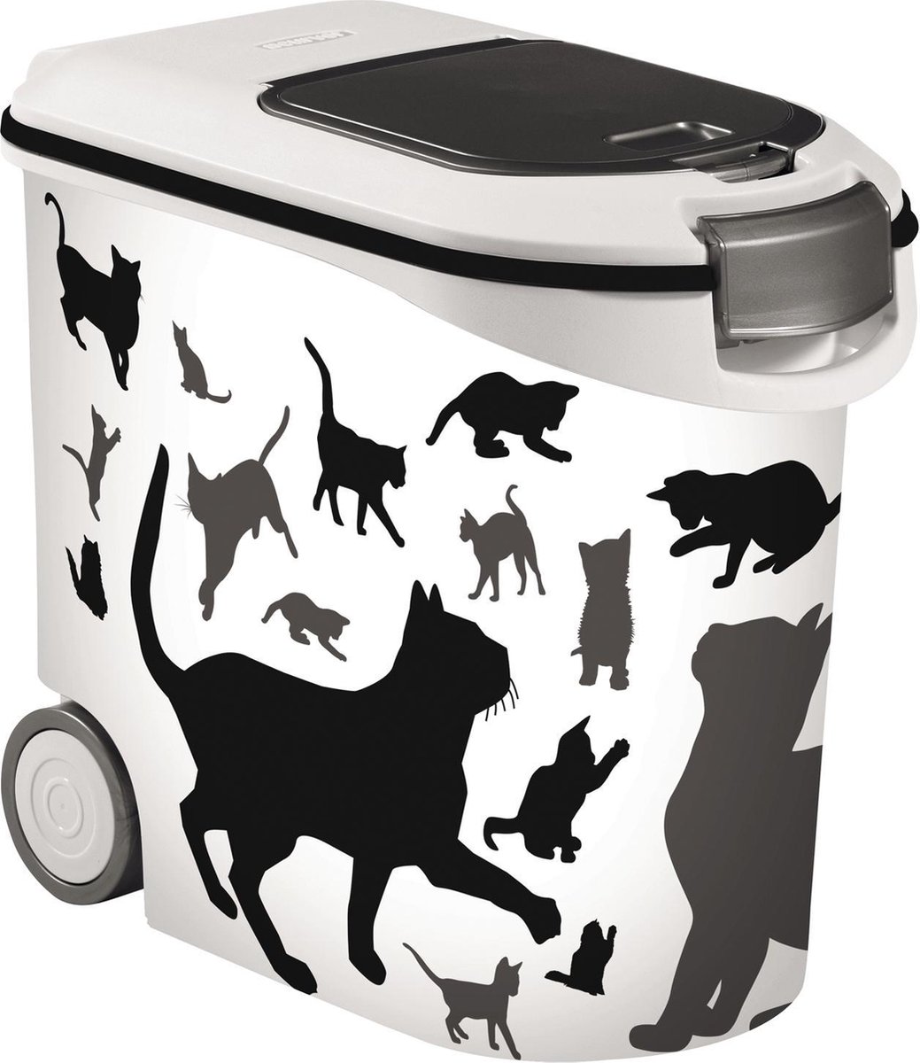 Activeren belasting uitlijning Curver Voedselcontainer - Kattenprint - Wit - 35 L | bol.com