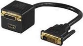 Goobay MMK ADAP 24+1 DVI-D > DVI + HDMI SB DVI M DVI F + HDMI F Zwart