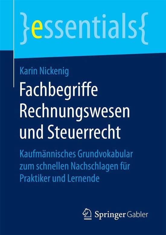 essentials - Fachbegriffe Rechnungswesen und Steuerrecht - cover