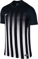 Nike Striped Division II Teamshirt Heren  Sportshirt - Maat S  - Mannen - zwart/wit/grijs