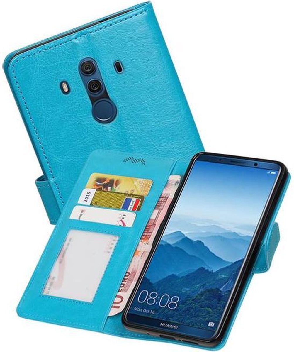 Étui portefeuille Huawei Mate 10 Pro type livre Turquoise | bol.com