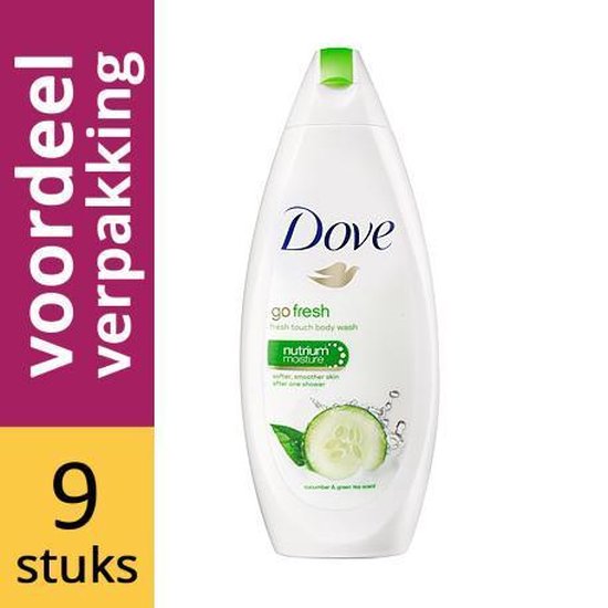 Kwade trouw Detecteren kin Dove Douchegel Go Fresh Touch - 9 x 250 ml - voordeelverpakking | bol.com
