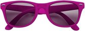 Zonnebril fuchsia roze - UV400 bescherming - Wayfarer model - Zonnebrillen voor dames/heren/volwassenen