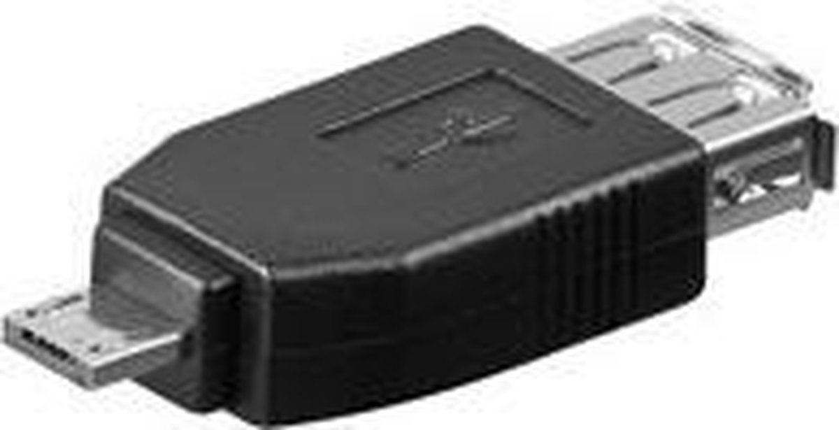 Goobay USB 2.0 A/Micro-A USB 2.0 A FM USB 2.0 Micro-A M Zwart