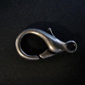 Karabijn sluiting 18 mm oud zilver, 10 st