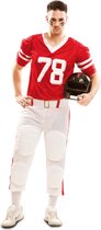 VIVING COSTUMES / JUINSA - Rood American Football kostuum voor mannen - Small - Volwassenen kostuums