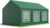 Partytent feesttent 3x6 m tuinpaviljoen -tent PVC 700 N in donkergroen waterdicht